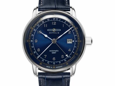 Zeppelin 7668-3 Men s Automatic GMT Blue Strap Wristwatch Online Hot Sale