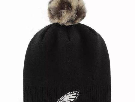 Philadelphia Eagles Women s Serengeti Beanie Pom Knit Hat For Sale