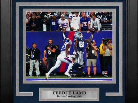 CeeDee Lamb One-Handed Touchdown Catch Dallas Cowboys 8  x 10  Framed Football Photo Online Hot Sale