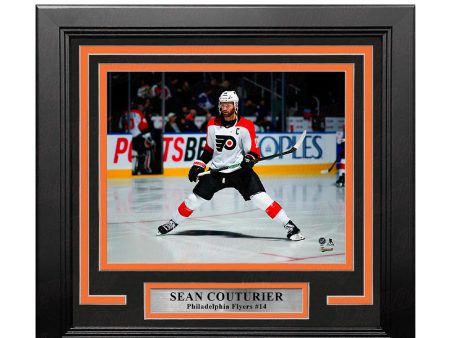 Sean Couturier Skating as Captain Philadelphia Flyers 8  x 10  Framed Hockey Photo Sale