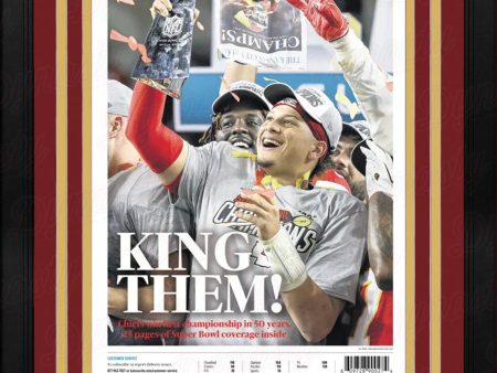 Kansas City Chiefs Super Bowl LIV Championship Framed Kansas City Star Newspaper Online now