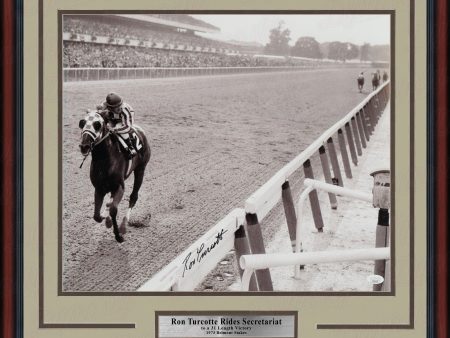 Ron Turcotte Looking Back on Secretariat Autographed 16  x 20  Framed Horse Racing Photo Sale