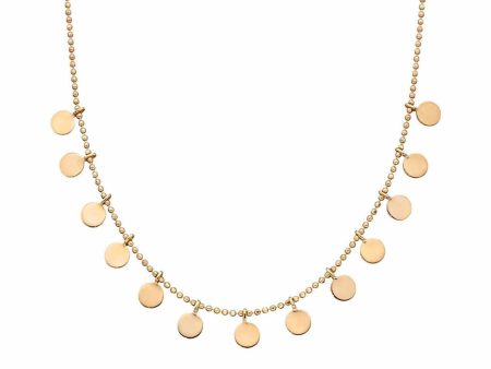 Elements Gold GN316 Multi Disc Necklace Hot on Sale