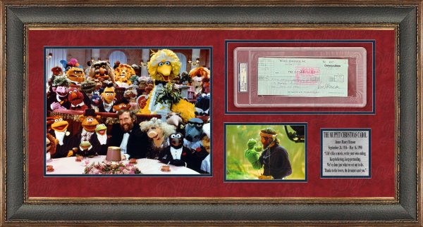 Jim Henson Autographed & Signed Bank Check Framed The Muppets Collage For Discount