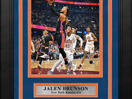 Jalen Brunson in Action New York Knicks 8  x 10  Framed Basketball Photo with Engraved Autograph For Cheap