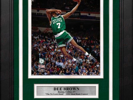 Dee Brown No-Look Dunk Slam Dunk Contest Boston Celtics 8x10 Framed Photo with Engraved Autograph For Cheap