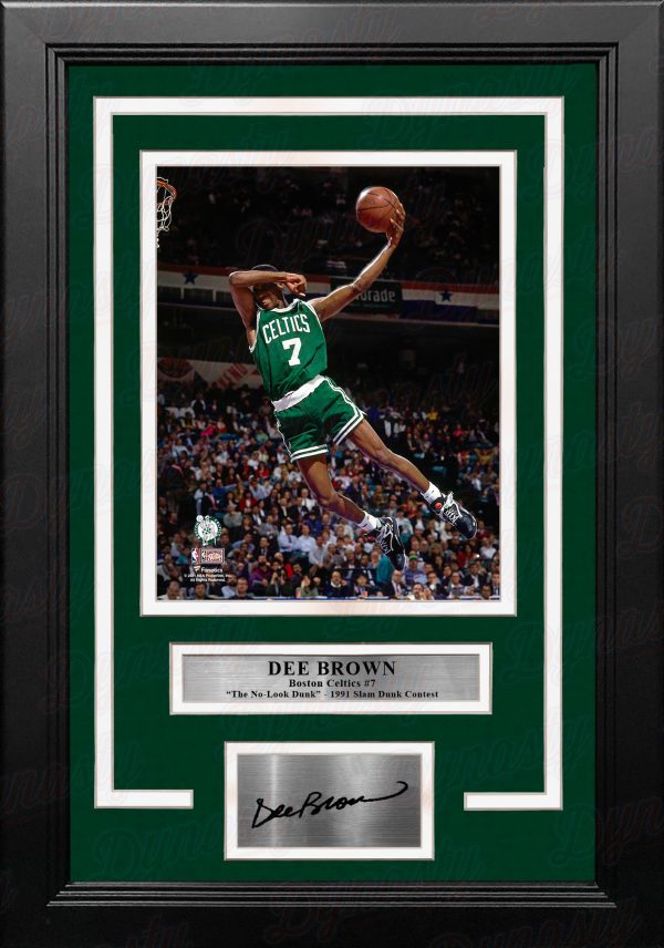 Dee Brown No-Look Dunk Slam Dunk Contest Boston Celtics 8x10 Framed Photo with Engraved Autograph For Cheap