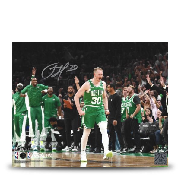 Sam Hauser Celebration Autographed Boston Celtics 11  x 14  NBA Finals Photo For Discount