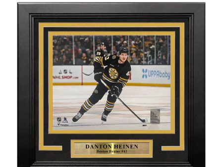 Danton Heinen in Action Boston Bruins 8  x 10  Framed Hockey Photo Online Hot Sale