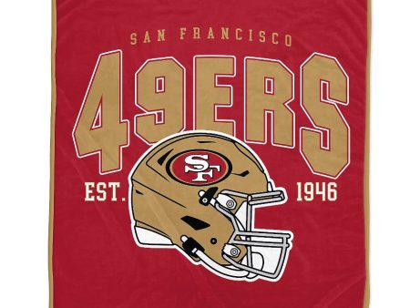 San Francisco 49ers 50  x 60  Vintage Arch Block Blanket Online now