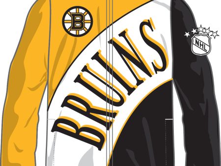 Boston Bruins Mitchell & Ness Arched Retro Lined Windbreaker Hot on Sale