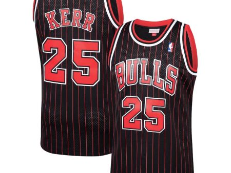 Steve Kerr Chicago Bulls Mitchell & Ness Black 1995-96 Hardwood Classics Swingman Player Jersey Supply