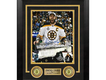 Zdeno Chara 2011 Stanley Cup Boston Bruins Autographed 8  x 10  Framed Hockey Photo For Discount