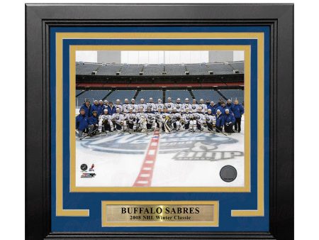 Buffalo Sabres 2008 Winter Classic Line-Up 8  x 10  Framed Hockey Photo on Sale