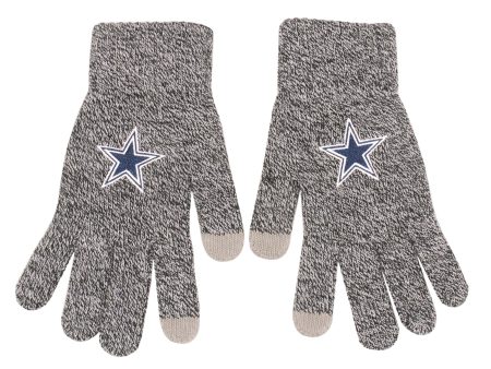 Dallas Cowboys Gray Knit Texting Gloves For Discount