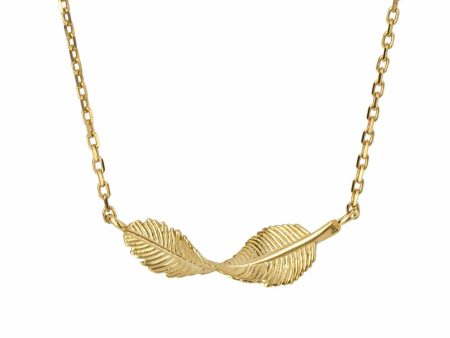 Elements Gold GN383 Twist Leaf Necklace Online Sale