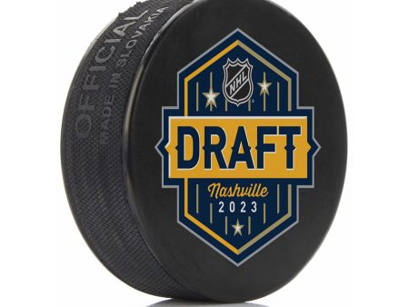 NHL 2023 Nashville Logo Draft Puck on Sale