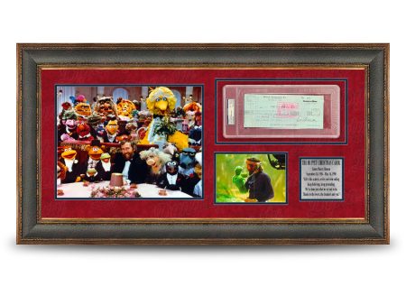 Jim Henson Autographed & Signed Bank Check Framed The Muppets Collage For Discount