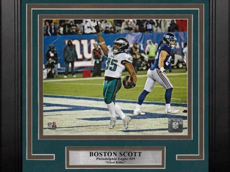 Boston Scott Touchdown Celebration v. Giants Philadelphia Eagles 8  x 10  Framed Football Photo For Sale