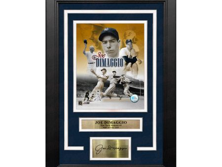 Joe DiMaggio New York Yankees 8  x 10  Framed Baseball Collage Photo with Engraved Autograph Online