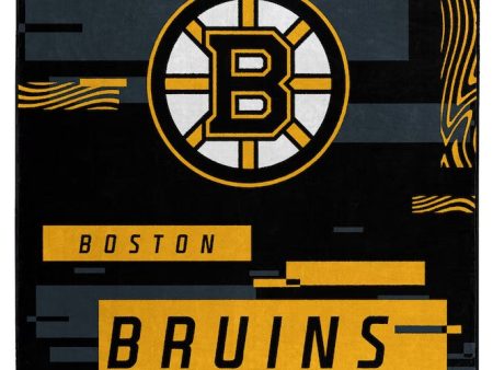 Boston Bruins 50  x 60  Digitize Raschel Throw Blanket Online now