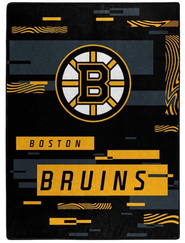 Boston Bruins 50  x 60  Digitize Raschel Throw Blanket Online now