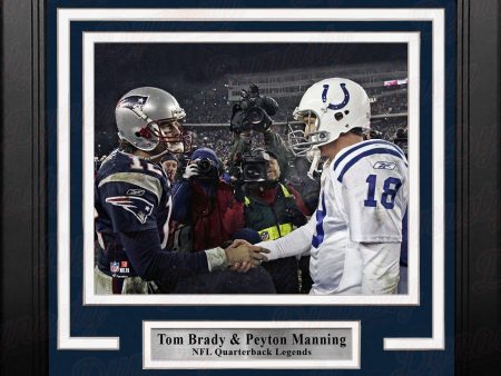 Tom Brady and Peyton Manning 8  x 10  Quarterback Legends Framed Football Photo Online Sale