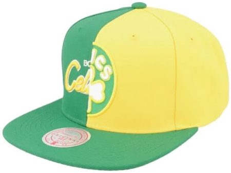 Boston Celtics Dual Split Logo Mitchell & Ness NBA Hat Online Hot Sale