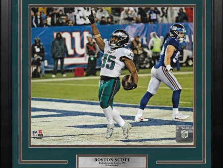 Boston Scott Touchdown Celebration v. Giants Philadelphia Eagles 16  x 20  Framed Football Photo Online Hot Sale