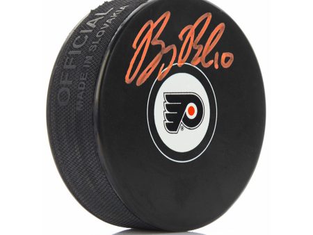 Bobby Brink Autographed Philadelphia Flyers Hockey Logo Puck with Orange Signature Discount