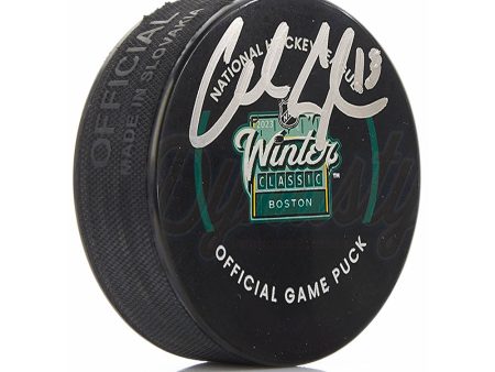 Charlie Coyle Boston Bruins Autographed 2023 Winter Classic Official Game Hockey Puck Discount