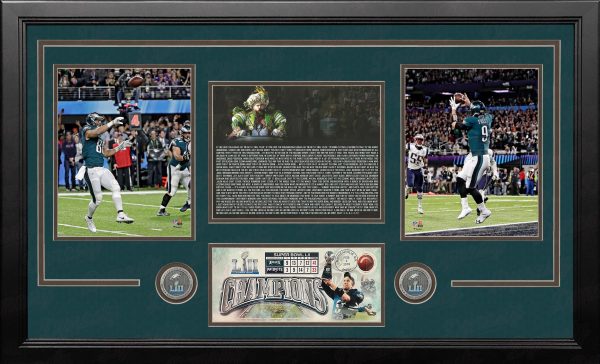 Philadelphia Eagles Super Bowl LII Champions Framed Football Collage on Sale