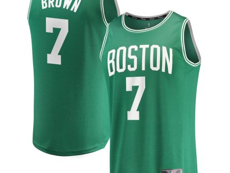 Jaylen Brown Boston Celtics Fast Break Replica Jersey Green - Icon Edition Supply