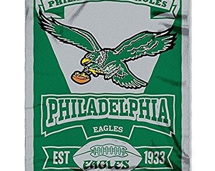 Philadelphia Eagles Vintage 50  x 60  Marquee Fleece Blanket Fashion