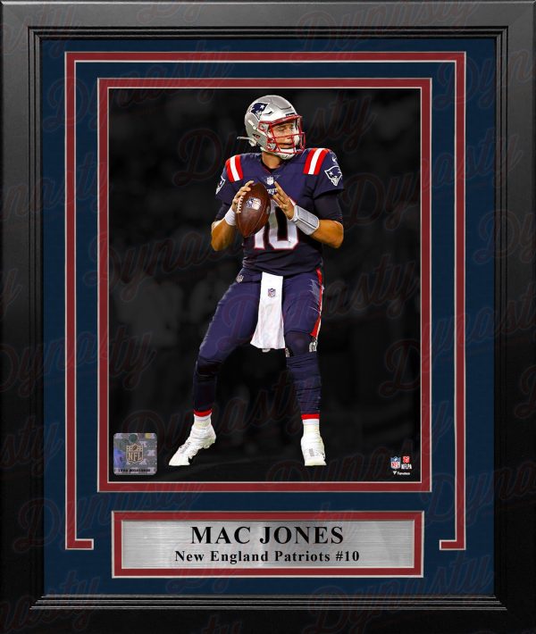 Mac Jones Blackout Action New England Patriots 8  x 10  Framed Football Photo Fashion