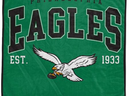 Philadelphia Eagles Throwback 50  x 60  Vintage Arch Block Blanket Sale