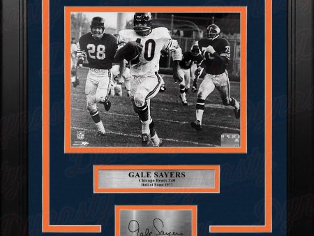 Gale Sayers in Action Chicago Bears 8  x 10  Framed Football Photo with Engraved Autograph Cheap