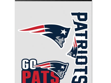 New England Patriots 3-Piece Fan Multi Use Decal Set Online Hot Sale