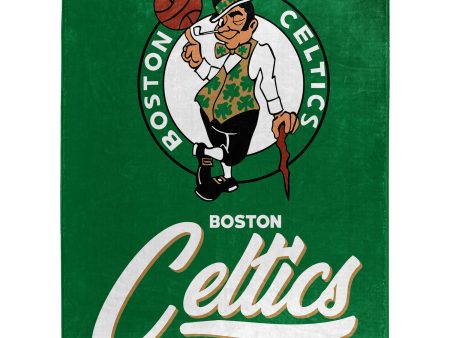 Boston Celtics 50  x 60  Signature Royal Plush Throw Blanket on Sale