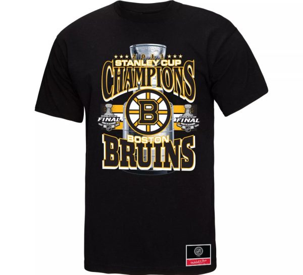 Boston Bruins Mitchell & Ness 2011 Cup Chase Black Throwback T-Shirt Supply