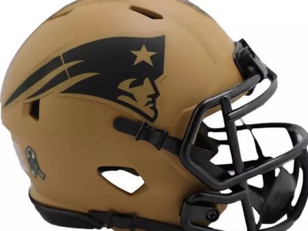 New England Patriots Riddell 2023 Salute to Service Speed Mini-Helmet Sale