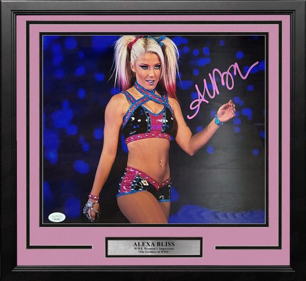 Alexa Bliss Making Her Entrance Autographed Framed WWE Wrestling Photo Discount