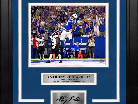 Anthony Richardson First NFL Touchdown Indianapolis Colts 8x10 Framed Photo with Engraved Autograph Online