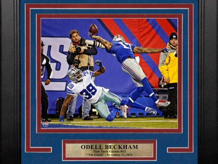 Odell Beckham, Jr. One-Handed Touchdown Catch New York Giants 8x10 Framed Football Photo For Sale