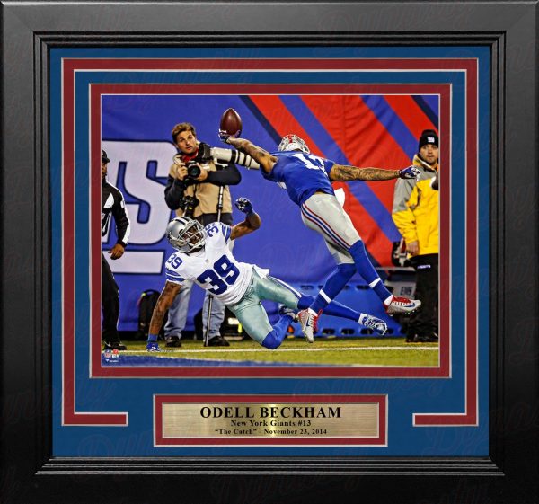 Odell Beckham, Jr. One-Handed Touchdown Catch New York Giants 8x10 Framed Football Photo For Sale