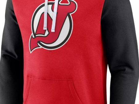 New Jersey Devils Cotton Red Pullover Hoodie For Sale