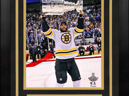 Patrice Bergeron Stanley Cup Trophy Boston Bruins 8  x 10  Framed Hockey Photo on Sale