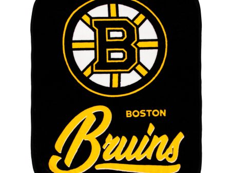 Boston Bruins 50  x 60  Signature Royal Plush Throw Blanket For Discount