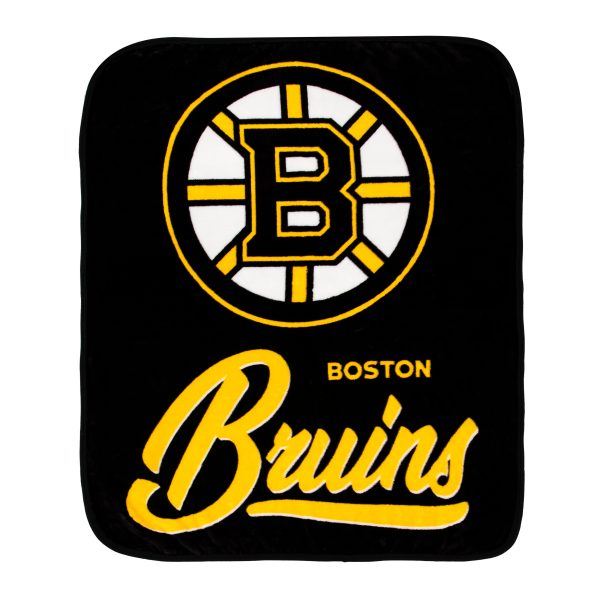 Boston Bruins 50  x 60  Signature Royal Plush Throw Blanket For Discount