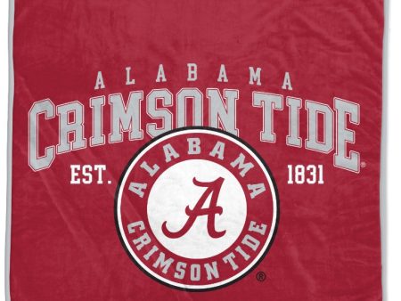 Alabama Crimson Tide 50  x 60  Vintage Arch Block Blanket Online Sale